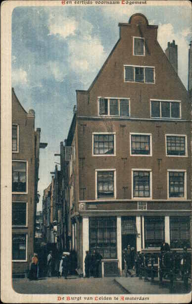 Een eertijds voornaam Logement De Burgt van Leiden te Amsterdam