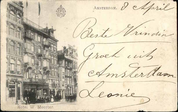 Hotel W. Meester. Amsterdam.