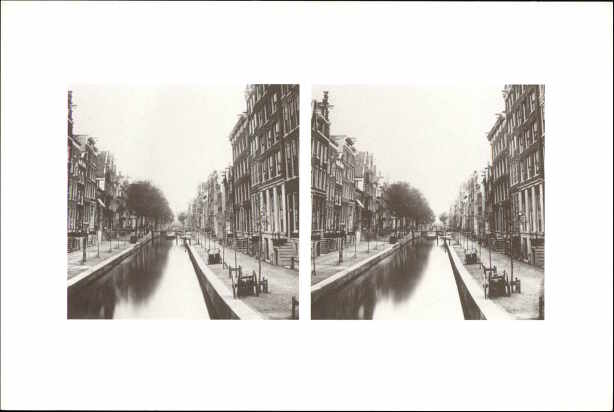 Amsterdam /  OUDEZIJDS  ACHTERBURGWAL  in noordelijke richting gezien naar de brug bij de Stoofsteeg / ca. 1865